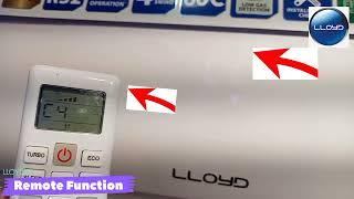 LLOYD AC - Remote control working function explained video in Tamil