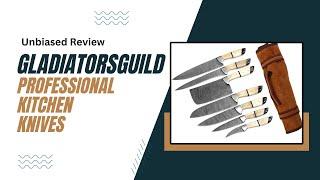 GladiatorsGuild Damascus Utility Knife Review | Knife Enthusiasts Rejoice! The Ultimate Knife Set