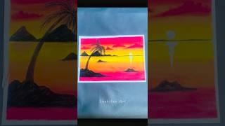 Menggambar senja mudah dan simpel #art #shorts #short