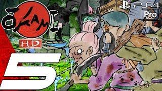 Okami HD - Gameplay Walkthrough Part 5 - Taka Pass & Kusa Village (PS4 PRO) Remastered