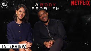 3 Body Problem - Eiza González & Jovan Adepo on freezing cold on-set fun with Netflix's new show