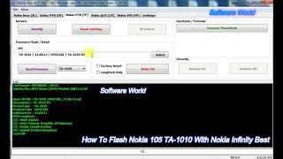 How To Flash Nokia 105 TA 1010 With Nokia Infinity Best