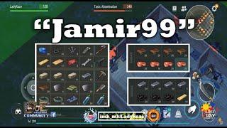 "Jamir99" using tanning rack to block  - Last Day On Earth: Survival