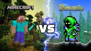 MINECRAFT VS TERRARIA - чей герой САМЫЙ СИЛЬНЫЙ?