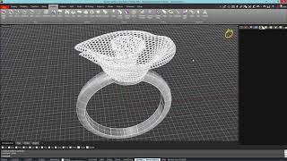 Flower Ring - Dynamic Pattern in RhinoGold