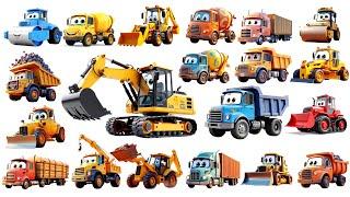 Construction Vehicles for Kids: Let's Build Together! + More Nursery Rhymes & Kids Songs