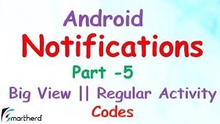 #94 Android Notification tutorial Part-5 || Big View || BigText Style || BigPicture Style || Inbox