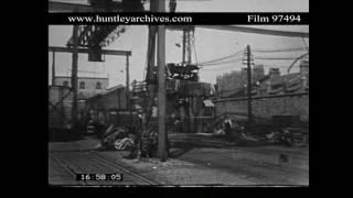 Earlestown Carriage and Wagon Works crane, 1930's.  Archive film 97494