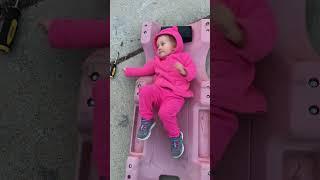 3 year old mechanic she knows her tools! #jabbers #snapontools #girlmechanic #girlpower #mechanic
