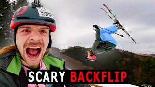 BACKFLIP AUF EXTREM FLACHEN KICKER! Ski-Tricks im Funpark Winterberg | Jan Schlappen