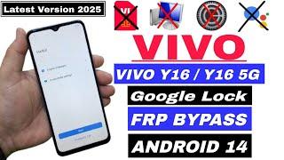 VIVO Y16 FRP Bypass 2025 Setting Not Opening | VIVO Y16 Google Lock Android 14 | Bypass VIVO Y16