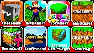 Minecraft, Craftsman  King Craft, Lokicraft, Crafting and Building, Craftsman 4, Realm craft