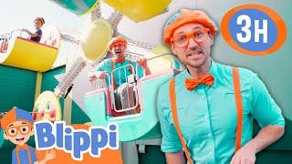 Blippi Explores A THEME PARK |  Blippi and Meekah Best Friend Adventures | Educational Videos