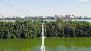 Voronezh, Russia. Admiralteyskaya Square. Voronezh River Embankment, Aerial View