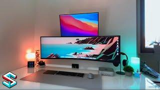 Home Office Dual Monitor Desk Setup - Tour 2021