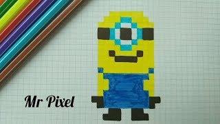 How to Draw a Minion | Как нарисовать миньона по клеточкам