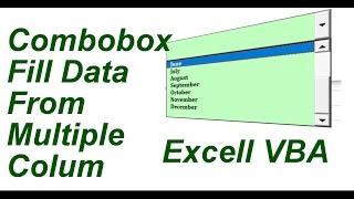 Combobox fill Data From Multiple Colum Excell VBA