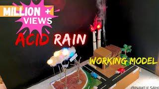 Acid rain working model #school exhibition chemistry project