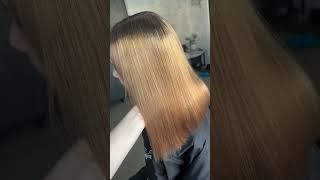 Выход из черного в блонд 🫶смывка темного пигмента #airtouch #hair #blonde #hairstyle