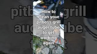 Pit boss grill auger sticking issues, how to unclog pellet tube,  auger stops spinning.#youtube