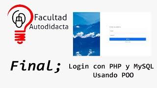 Sistema de login y registro con PHP, MySQL y Bootstrap 5 con POO y password hash | Cap Final