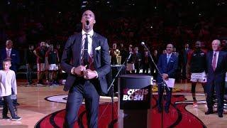 Chris Bosh LAST Scream at Heat Jersey Retirement Ceremony | March 26, 2019