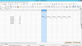 LibreOffice Calc Tutorial - average Function | LibreOffice 6 Calc