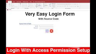 How to create simple Login form with Microsoft Access VBA code very easy for you