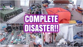 COMPLETE DISASTER CLEAN WITH ME | EXTREME CLEANING MOTIVATION | MESSY HOUSE TRANSFORMATION