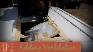 installing the maxxair deluxe vent fan! | diy Sprinter Van Conversion