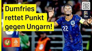 In Unterzahl! Dumfries bewahrt Elftal vor Niederlage: Ungarn - Niederlande | Nations League | DAZN