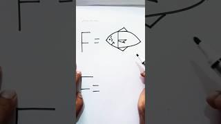 drawing with F #abcd #shorts #youtubeshorts #drawingtutorial #art @jatnoratnoarts