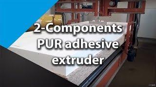 2-Component PUR Adhesive Extruder for SIPs Fabrication and Manufacturing of Composite panels