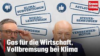 Was FPÖ und ÖVP eint: Gas für die Wirtschaft, Vollbremsung bei Klima | krone.tv NEWS