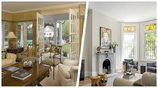 75 Victorian Living Space With A Standard Fireplace Design Ideas You'll Love 