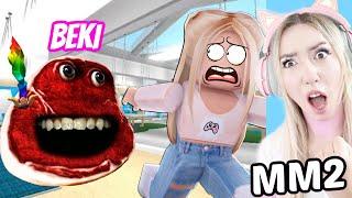 Beki in MM2 vs das STEAK (spiele niemals als Noob MURDER MYSTERY 2 in Roblox wenn GODLY siehst)