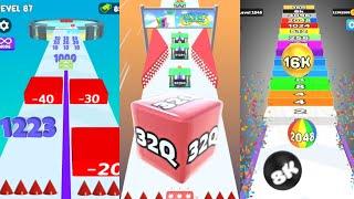 [32Q] 2048 | Jelly Run 2048 vs Ball Run 2048 vs Number Run Race 3 in one Gameplay | Run & Merge #27