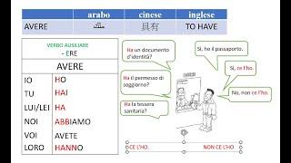 14. VERBO AVERE PRESENTE INDICATIVO