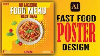 Illustrator CC Tutorial | Graphic Design | Food Poster Design