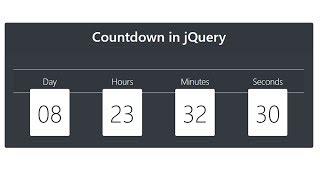 How to Make Countdown Timer in JQuery