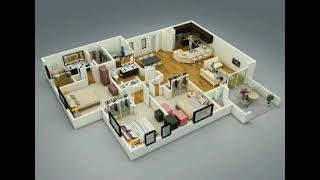 Top Best 3D 3 Bedroom Floor House Plans