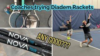 Diadem Nova 100 vs Nova Tour | Tennis coaches trying Diadem rackets | Tennis racquet review