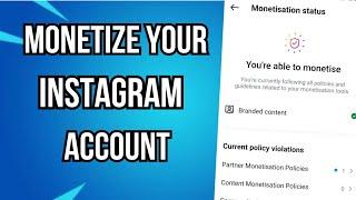 How To Monetize Your Instagram Account