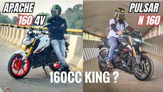 2025 TVS Apache RTR 160 4v USD Forks vs Bajaj Pulsar N160 | 160cc King ?  |