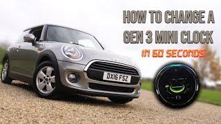 How to Change the CLOCK on a Gen 3 F56 Mini Cooper