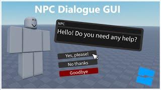 NPC Dialogue GUI | Roblox Studio