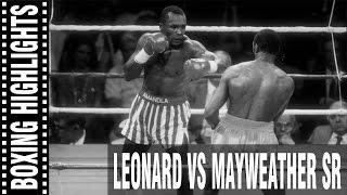 Sugar Ray Leonard vs Floyd Mayweather Sr Highlights
