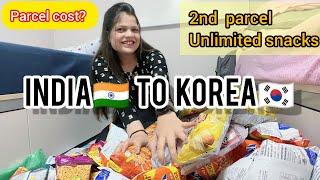 Mummy sends unlimited snacks from india to korea | india to korea parcel cost