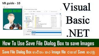 VB Guide 10 - How save an image in picture box using Visual Basic, Save File Dialog box