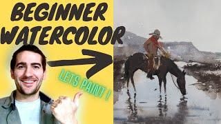 Watercolor Tutorial Western (Cowboy for Beginners)